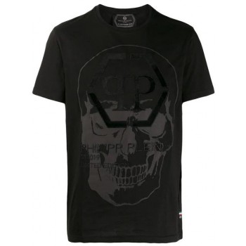 Philipp Plein Skull Print T-shirt Men 0202 Black/black Clothing T-shirts Elegant Factory Outlet