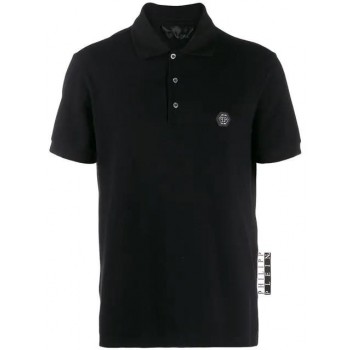 Philipp Plein Skull Print Polo Shirt Men 0213 Black/red Clothing Shirts Discountable Price