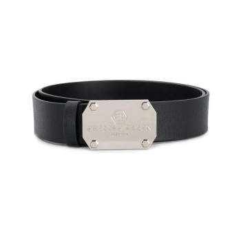 Philipp Plein Logo Plaque Belt Men 02 Black Accessories Belts Top Brand Wholesale Online