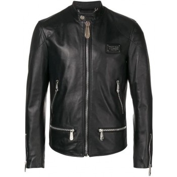 Philipp Plein Moto Jacket Men 02 Black Clothing Leather Jackets Largest Collection