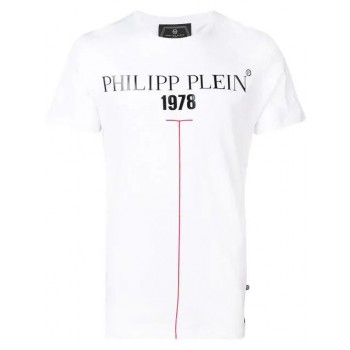Philipp Plein Logo T-shirt Men 01 White Clothing T-shirts Best Prices