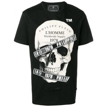 Philipp Plein Skull Print T-shirt Men 02 Black Clothing T-shirts Ever-popular
