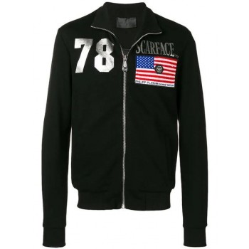 Philipp Plein Scarface Track Jacket Men 02 Black Clothing Sweatshirts Wholesale