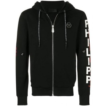 Philipp Plein Plein Dollars Zipped Hoodie Men 02 Black Clothing Hoodies Best Value