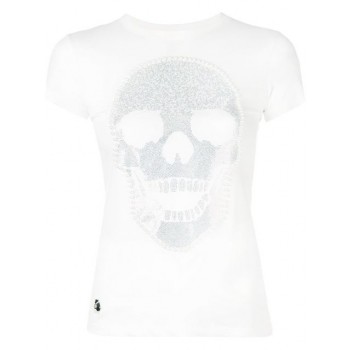 Philipp Plein Ss Skull T-shirt Women 01 White Clothing T-shirts & Jerseys Outlet Boutique