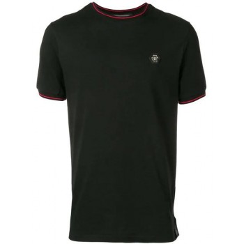 Philipp Plein Original Striped Trim T-shirt Men 02 Black Clothing T-shirts Online Here