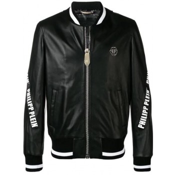 Philipp Plein Logo Bomber Jacket Men Black Clothing Jackets Online Here