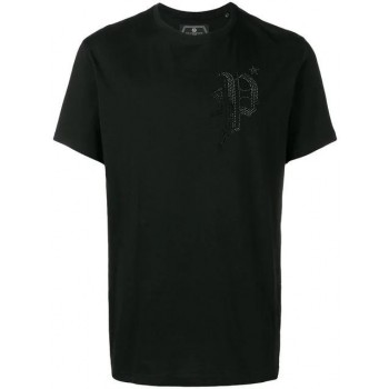 Philipp Plein Crystal Embellished T-shirt Men 0202 Black / Clothing T-shirts Discountable Price
