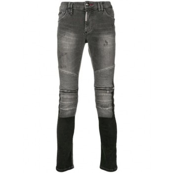 Philipp Plein Biker Statement Jeans Men 10up Underground Pearl Clothing Skinny Innovative Design