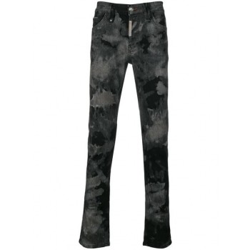 Philipp Plein Straight-cut Trousers With Skull Icon Men 02tc Trap Core Clothing Regular & Straight-leg Jeans