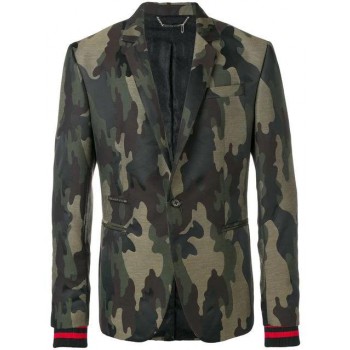 Philipp Plein Army Structured Blazer Men 50 Camouflage Clothing Blazers Luxury Fashion Brands