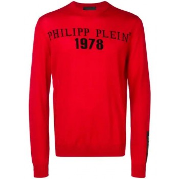 Philipp Plein Logo Jumper Men 13 Red Clothing Jumpers Official Usa Stockists