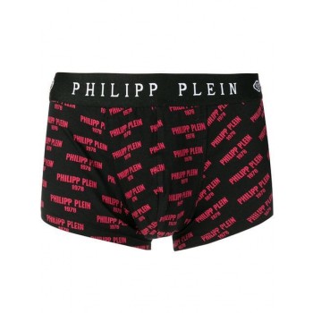 Philipp Plein Logo Boxers Men 0213 Black / Red Clothing Briefs & Cheap Sale