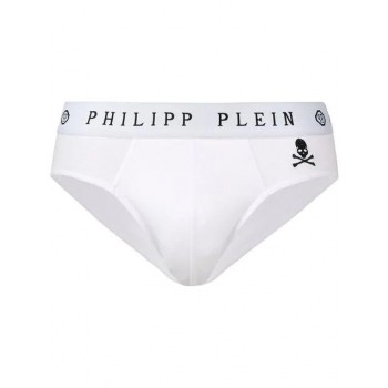 Philipp Plein Logo Print Briefs Men 01 White Clothing & Boxers Lowest Price