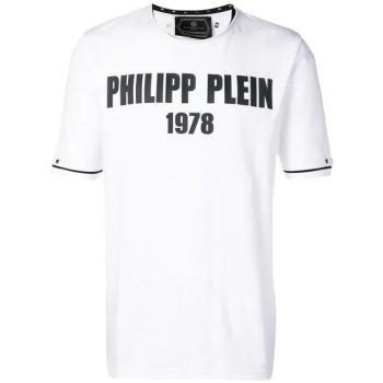 Philipp Plein Logo Platinum Cut T-shirt Men 01 White Clothing T-shirts Largest Collection