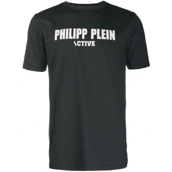 Philipp Plein Printed T-shirt Men 0201 Black / White Clothing T-shirts Cheap