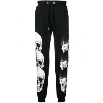 Philipp Plein Skull Icon Joggers Men 02 Black Clothing Track Pants Professional Online Store