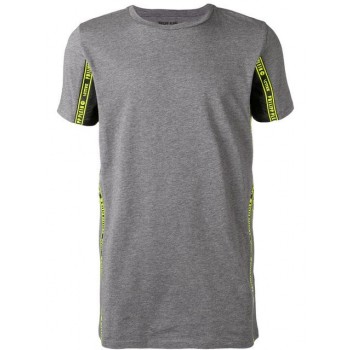 Philipp Plein Logo Stripe T-shirt Men 10 Grey Clothing T-shirts Authentic