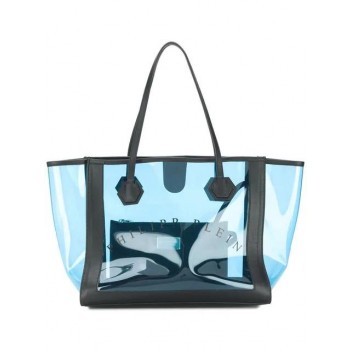 Philipp Plein Sheer Tote Bag Women 07 Light Blue Bags Ever-popular