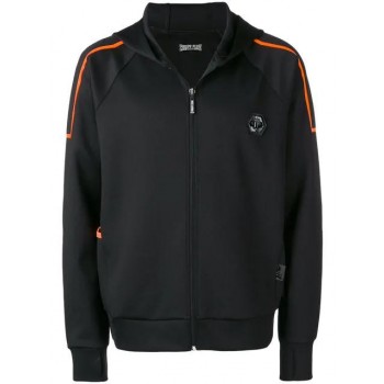 Philipp Plein Zipped Hoodie Men 0220 Black / Orange Clothing Hoodies Outlet Seller