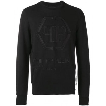 Philipp Plein Statement Embroidered Sweatshirt Men 02 Black Clothing Sweatshirts