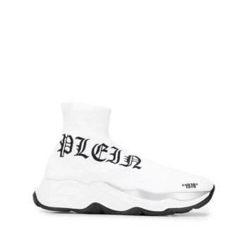 Philipp Plein Gothic Plein Sneakers Men White Shoes Hi-tops Fast Delivery