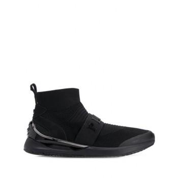 Philipp Plein Sock Trainers Men 02 Black Shoes Hi-tops Clearance