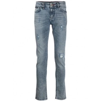 Philipp Plein Destroyed Slim-fit Jeans Men 08fi Faith In Me Clothing Usa Cheap Sale