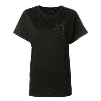 Philipp Plein Black Embellished T-shirt Women 0202 Clothing T-shirts & Jerseys Timeless Design