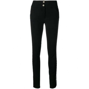 Philipp Plein Embellished Slim-fit Trousers Women 02 Black Clothing Cheap Prices