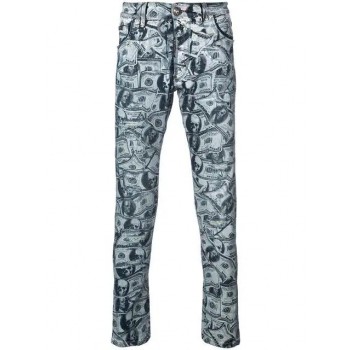 Philipp Plein Dollar Print Slim-fit Jeans Men 14st Clothing Popular Stores