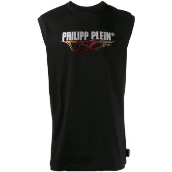 Philipp Plein Flame Tank Top Men 02 Black Outlet Various Styles