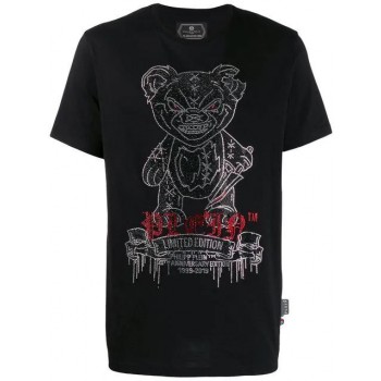 Philipp Plein Platinum Teddy Bear T-shirt Men 02 Black Clothing T-shirts Uk Official Online Shop