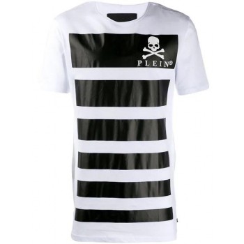 Philipp Plein Logo Print T-shirt Men 01 White Clothing T-shirts Sale Uk