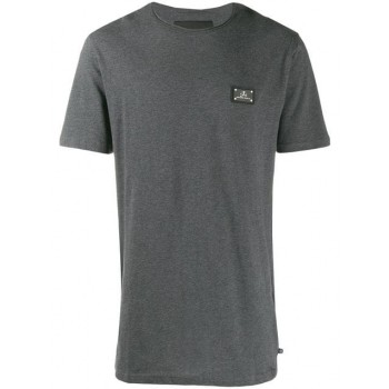 Philipp Plein Patch Detail T-shirt Men 10 Grey Clothing T-shirts Sale Retailer