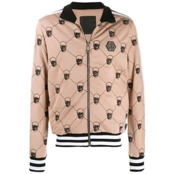 Philipp Plein Skull Jogging Jacket Men 06 Beige Clothing Sport Jackets & Wind Breakers No Sale Tax