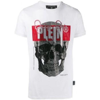 Philipp Plein T-shirt Platinum Cut Skull Men 01 White Clothing T-shirts Latest Fashion-trends