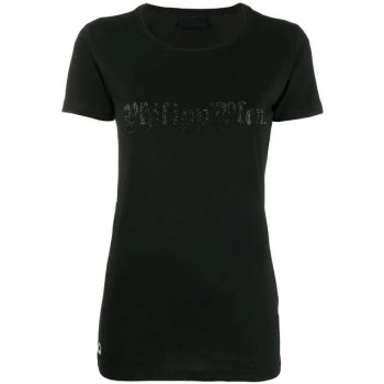 Philipp Plein Logo T-shirt Women 0202 Black Clothing T-shirts & Jerseys Entire Collection