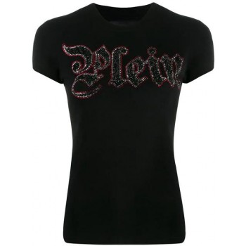 Philipp Plein Logo T-shirt Women 02 Black Clothing T-shirts & Jerseys Huge Discount