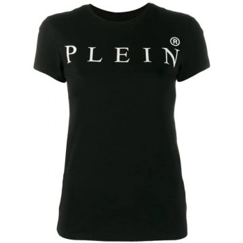 Philipp Plein Printed Logo T-shirt Women 02 Black Clothing T-shirts & Jerseys Cheapest