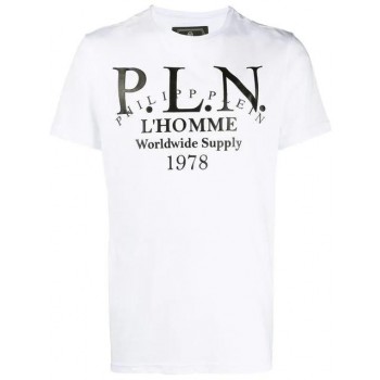 Philipp Plein Logo Print T-shirt Men 01 White Clothing T-shirts Clearance Sale