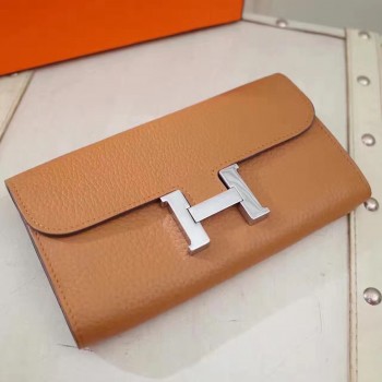 Hermes Constance Wallet Togo Leather Camel