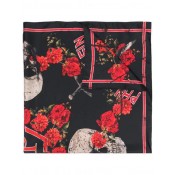 Philipp Plein Roses Print Scarf Women 02 Black Accessories Scarves Outlet Online