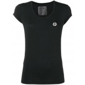 Philipp Plein Logo Patch T-shirt Women 02 Black Clothing T-shirts & Jerseys Largest Fashion Store