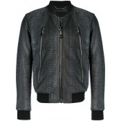 Philipp Plein Python Skin Bomber Jacket Men 02 Black Clothing Jackets Most Fashionable Outlet