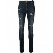 Philipp Plein Distressed Skinny Jeans Women 10dn Night & Day Clothing Authorized Dealers