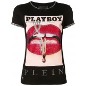 Philipp Plein X Playboy Cover T-shirt Women 02 Black Clothing T-shirts & Jerseys