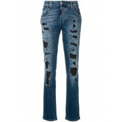 Philipp Plein Layered Cut Slim Jeans Men 08pr Presidential Clothing Slim-fit Wholesale Online Usa