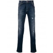 Philipp Plein Printed Slim-fit Jeans Men 14fx Flex Clothing Uk Factory Outlet