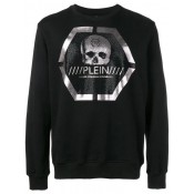 Philipp Plein Logo Sweatshirt Men 0202 Black/black Clothing Sweatshirts Cheapest Online Price